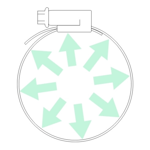 TORRO NORMACLAMP Collier de serrage à vis sans fin DIN3017, W1, 12mm, 16-27mm