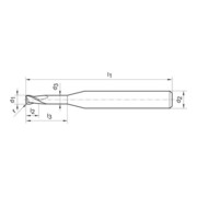Torusfräser WN VHM TiALN 0,6mm L4,0 HA Z2 FORMAT-2