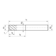 Torusfräser WN VHM TiALN 12,0/1,0mm Z6 E.K FORMAT-2