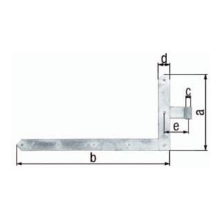 Torwinkelband 400x800x60x120mm STA galv.gelb verz.li.ob 8mm GAH
