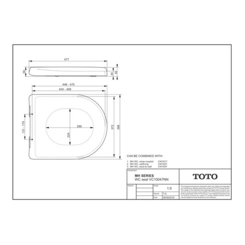 TOTO WC-Sitz MH abnehmbar weiß