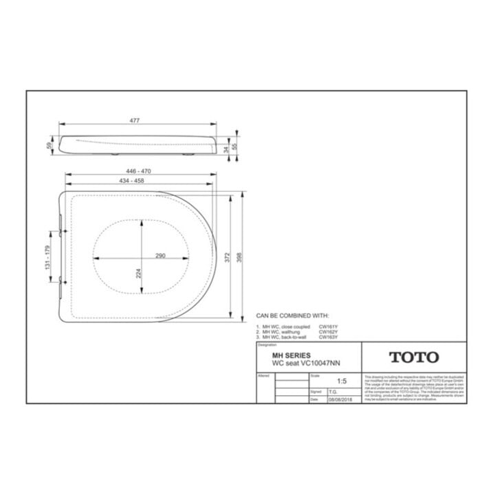 TOTO WC-Sitz MH abnehmbar weiß