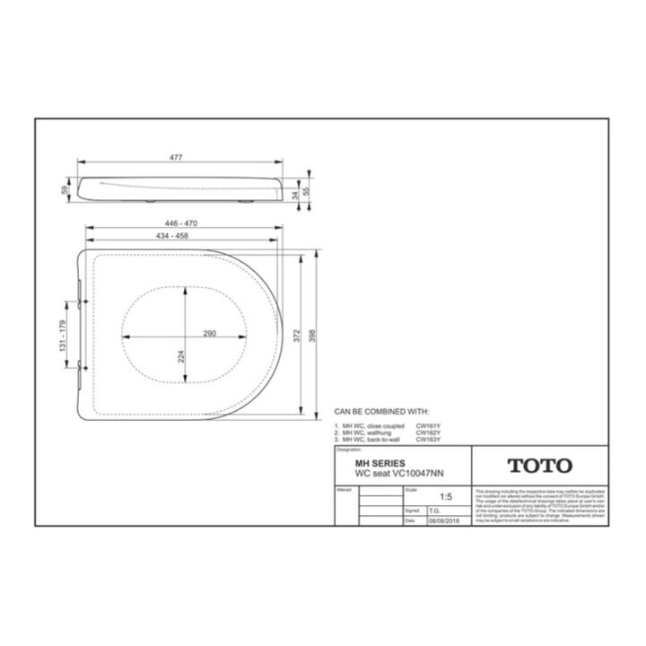 TOTO WC-Sitz MH abnehmbar weiß