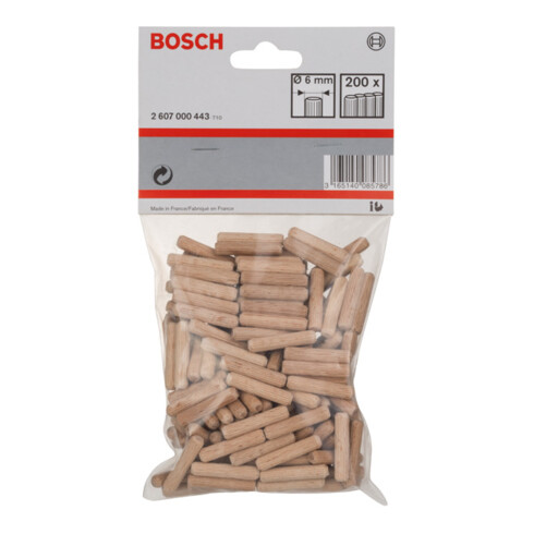 Cheville en bois Bosch cannelée