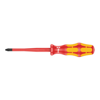 Tournevis 05020133001 VDE-PH T.2x100 mm L.205mm lame ronde, manche de force mult