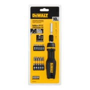 Tournevis à embouts avec cliquet DEWALT, y compris jeu d'embouts 10 pces DWHT68001-0-4