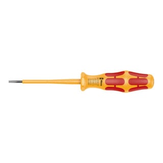 Tournevis à fente Kraftform isolé Wera 1060 i VDE, 0.4 x 2.5 x 80 mm