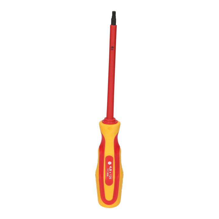 Tournevis à six pans creux avec revêtement isolant, 4 mm