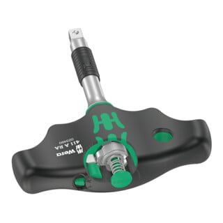 Tournevis adaptateur Wera 411 A RA à manche transversal et fonction cliquet, 1/4", 1/4" x 45 mm