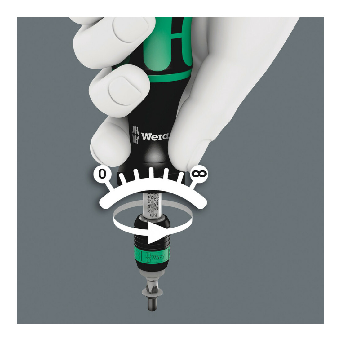 Tournevis dynamométrique Wera Série 7400 Kraftform avec mandrin à changement rapide Rapidaptor