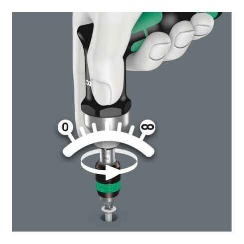 Tournevis dynamométrique Wera avec vernier 880 cN·m