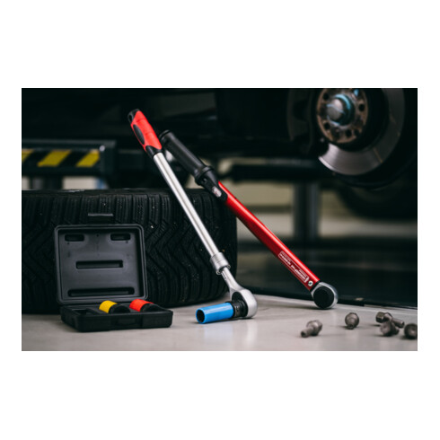 Gedore red Set de clés à douille Kraftschrauber avec douilles de protection, 3 pièces, 17/19/21 mm, butée de profondeur, avec codage couleur, acier chrome-molybdène