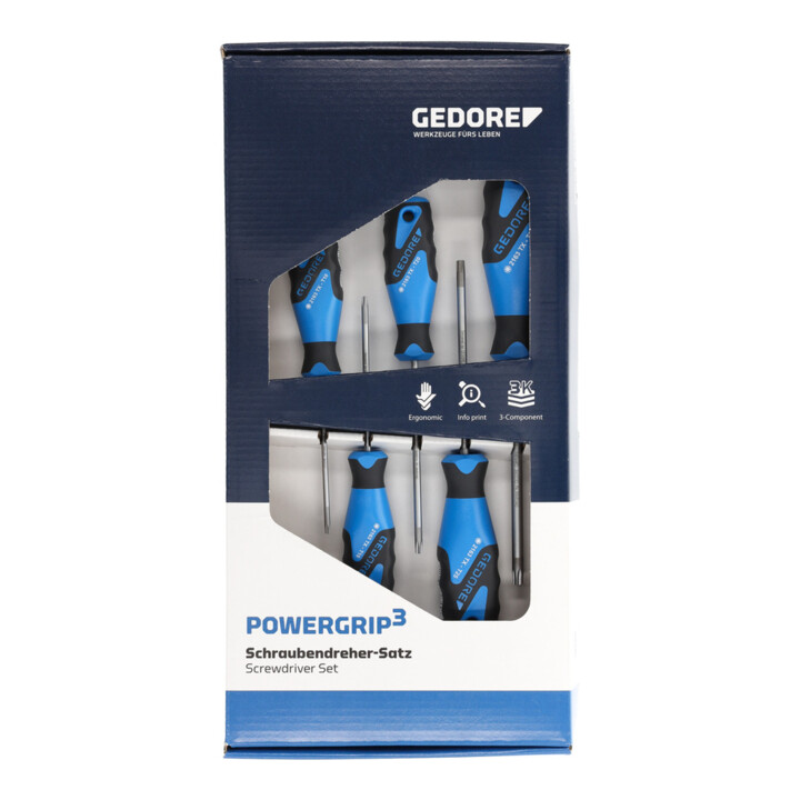 Tournevis Gedore 3C jeu de 5 pièces TX T10-T30