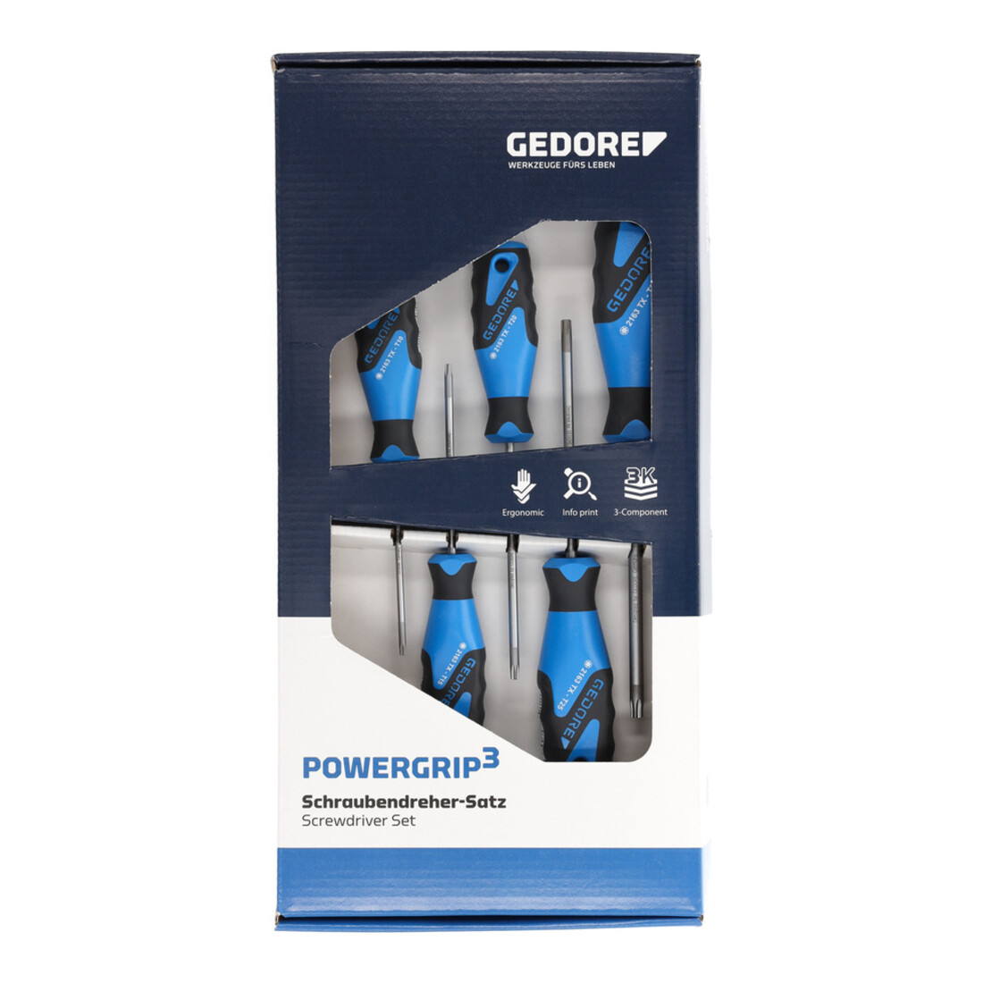 Tournevis Gedore 3C jeu de 5 pièces TX T10-T30