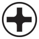 Tournevis Gedore embout douille 1/4'' cruciforme PH 1