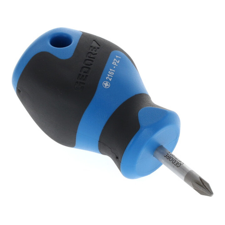 Tournevis Gedore, forme courte, empreinte cruciforme PZ 1