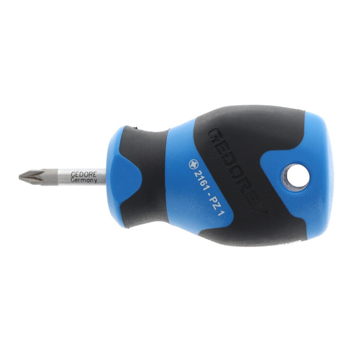 Tournevis Gedore, forme courte, empreinte cruciforme PZ 1