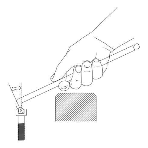 Tournevis Gedore XL offset, double tête de stylo à bille 2 mm