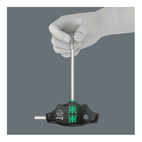 Tournevis hexagonal Wera 454 HF à poignée croisée Hex-Plus avec fonction de maintien, 7 x 200 mm