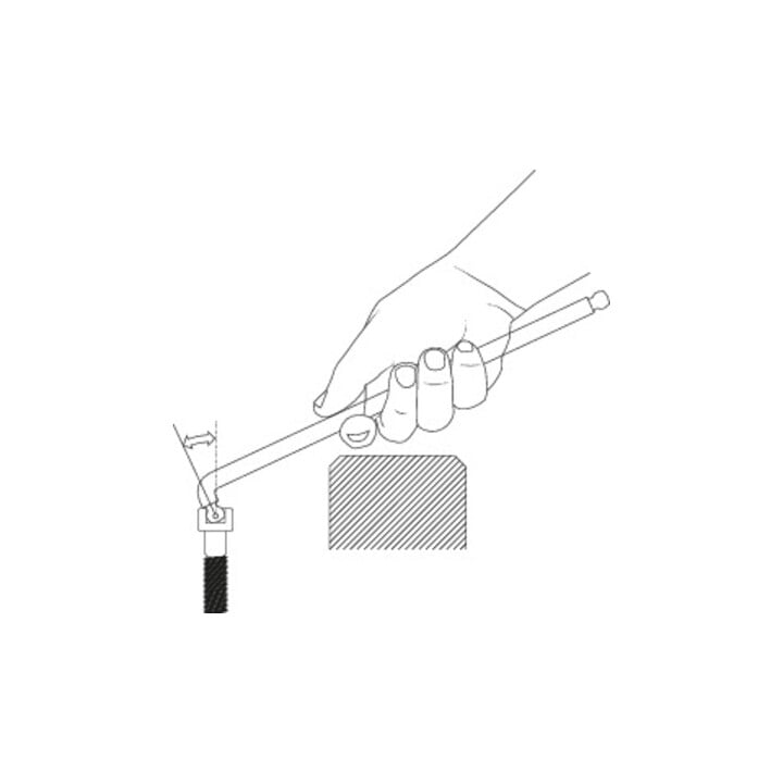 Tournevis offset Gedore XL, double tête de stylo à bille 2,5 mm