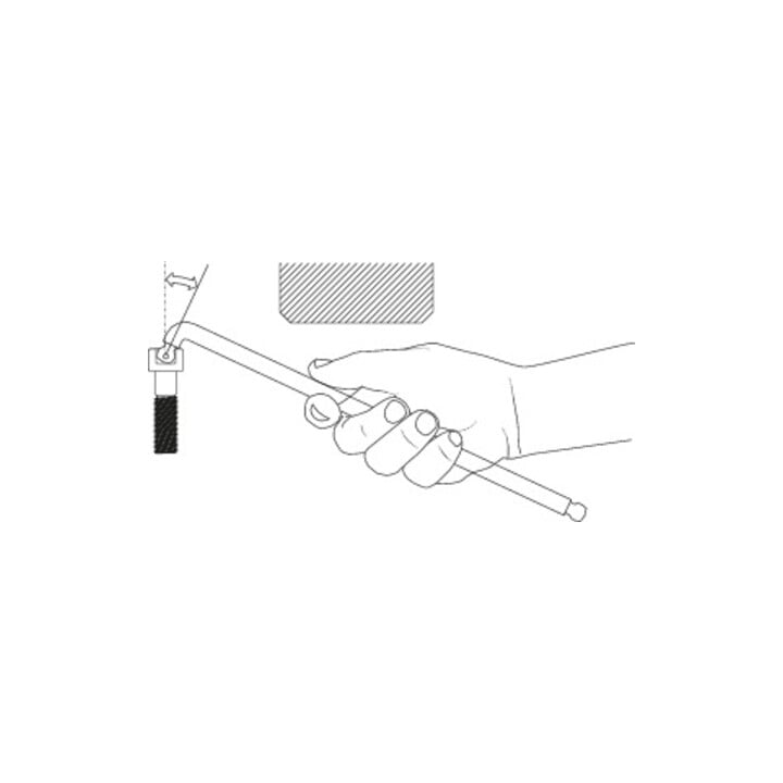 Tournevis offset Gedore XL, double tête de stylo à bille 2,5 mm