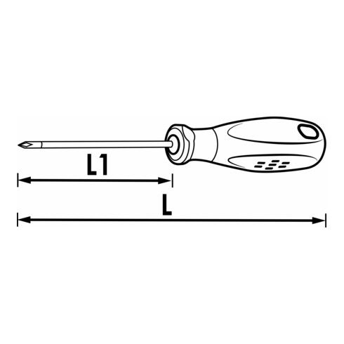 Tournevis pour vis Phillips VDE V2063 Profil Phillips PH PH1 VIGOR