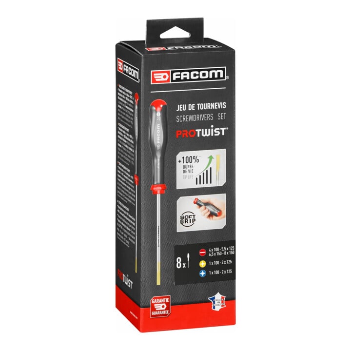 Tournevis PROTWIST Facom, set de 8 pcs.