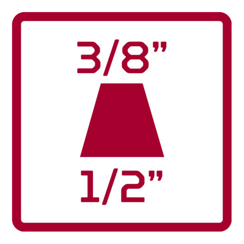 Tournevis réducteur Gedore Red power 1/2x3/8 4kt 34mm