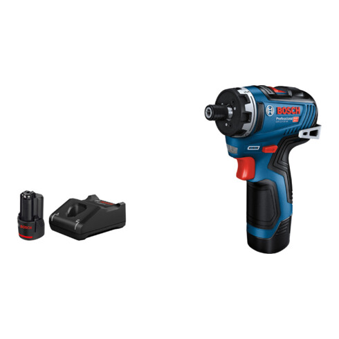Tournevis sans fil Bosch GSR 12V-35 HX : 2 x batterie GBA 12V 3.0Ah, chargeur rapide