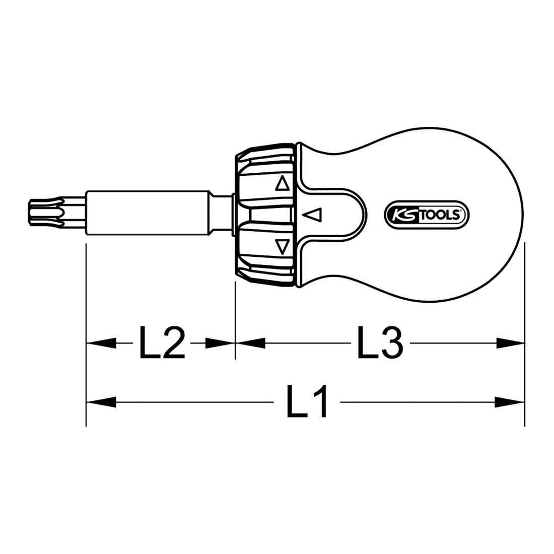 Tournevis tom pouce à cliquet KS Tools 1/4" 6 en 1