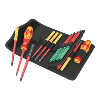 Tournevis Wera Kraftform Kompakt VDE 17 Universal 1 Tool Finder, 17 pièces