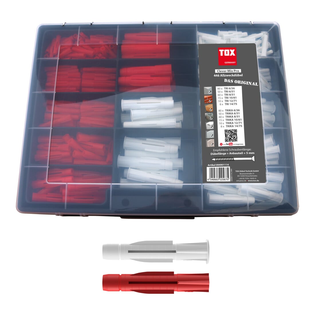 TOX Allzweckdübel - Sortiment Clever Mix Pro 446 tlg.