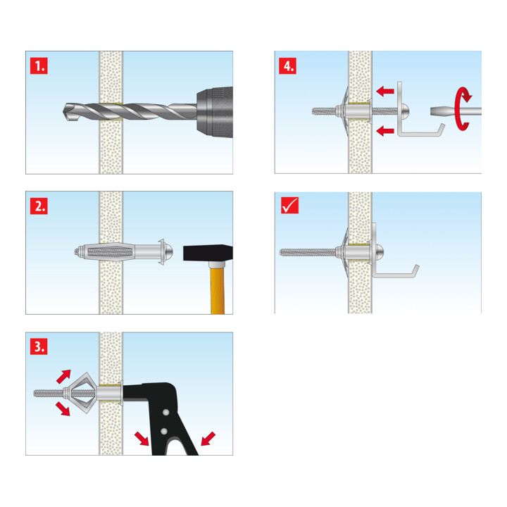 TOX assortiment à placo Acrobat-Set, 60 pièces