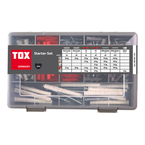 TOX assortiment standard Starter-Set, 264 pièces