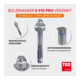 TOX Cheville à boulon S-Fix Pro M8x75/9 galvanisée électrolytiquement