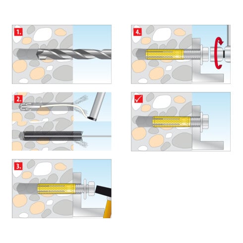 TOX Cheville à expansion en laiton