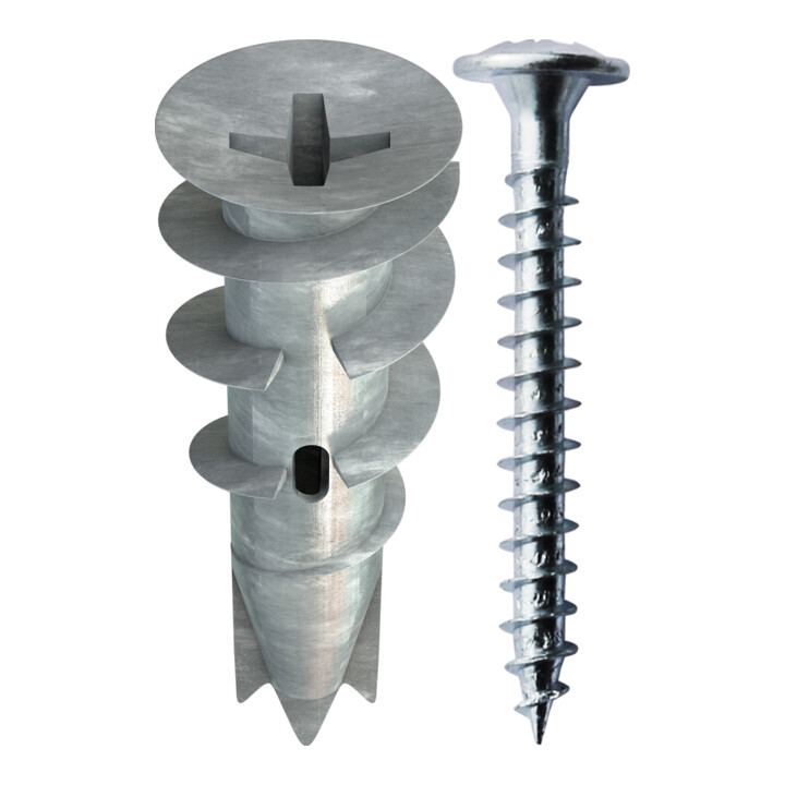 TOX cheville pour plaques de plâtre + vis, Spiral Plus 37-2 S