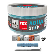 TOX Chevilles à usage général Aqua Stop Pro 6x38 mm + vis en boîte ronde