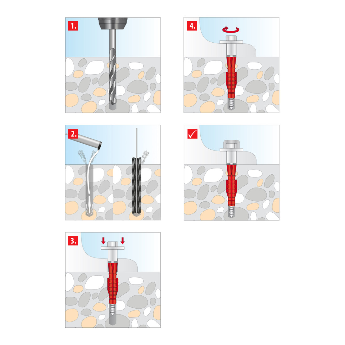 TOX Fixation WC sur pied blanc