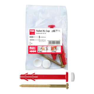 TOX Fixation WC sur pied Toilet XL Cap blanc
