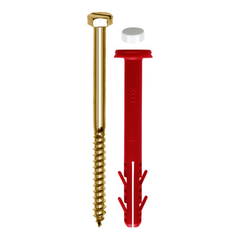 TOX Fixation WC sur pied Toilet XL Cap blanc