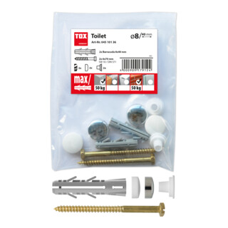 TOX Fixation WC sur pied Toilette blanc/chrome