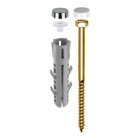 TOX Fixation WC sur pied Toilette blanc/chrome