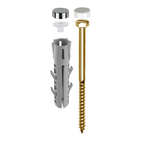 TOX Fixation WC sur pied Toilette blanc/chrome