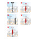 TOX Fixation WC sur pied Toilette blanc/chrome-5