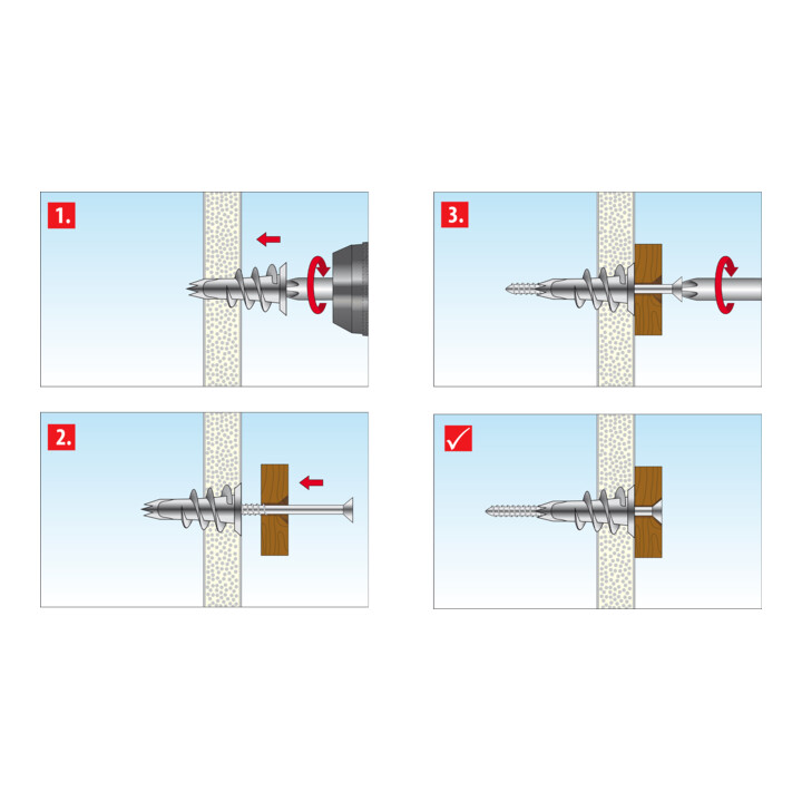 TOX Gipskartondübel Spiral Plus 37-2 + Schraube