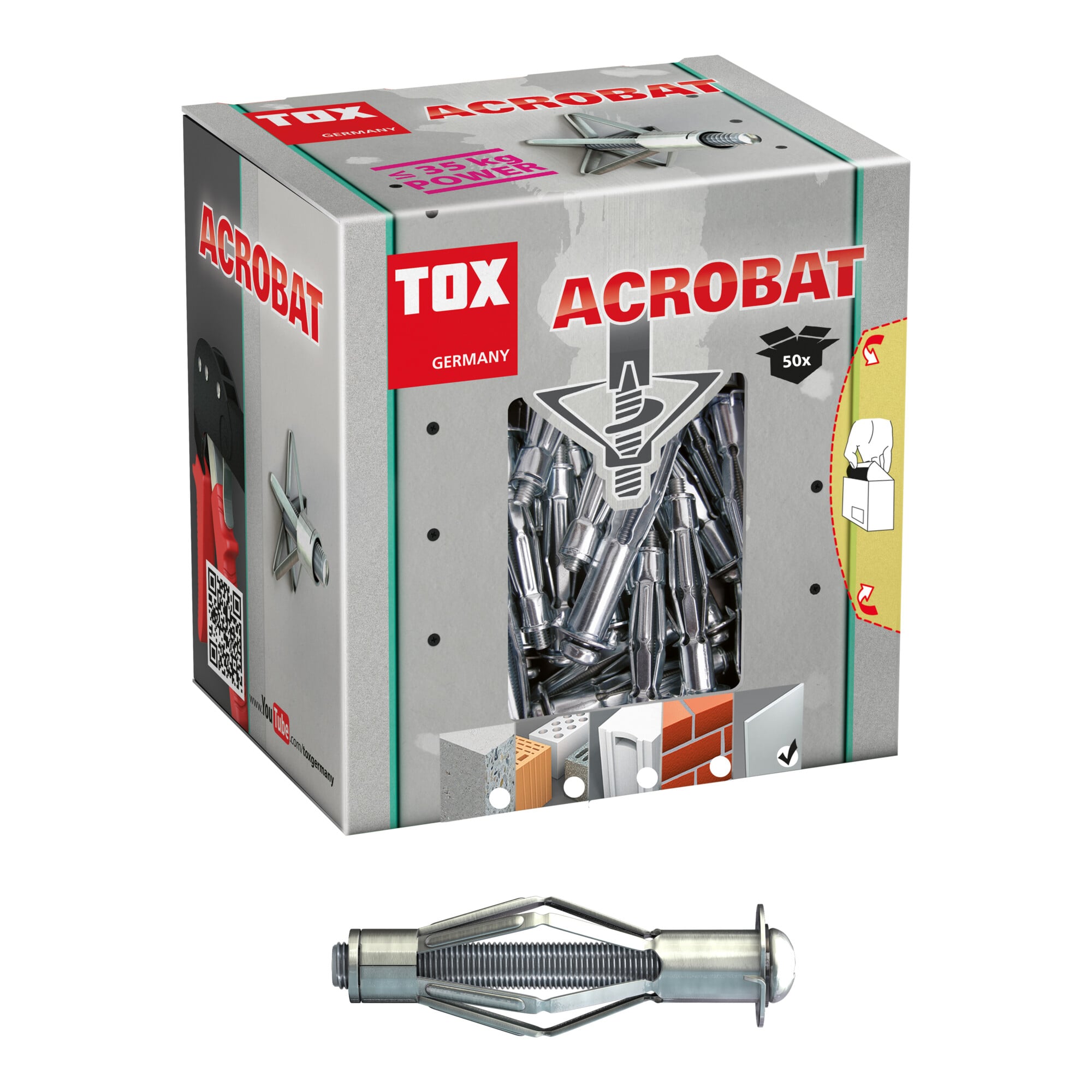 TOX Metall-Hohlraumdübel Acrobat M4x38 mm