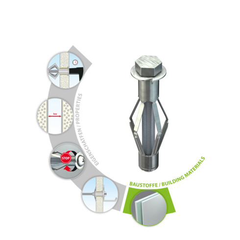 TOX Metall-Hohlraumdübel Acrobat M8x55 mm