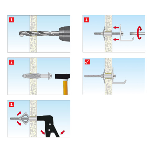 TOX Metall-Hohlraumdübel Acrobat M8x55 mm