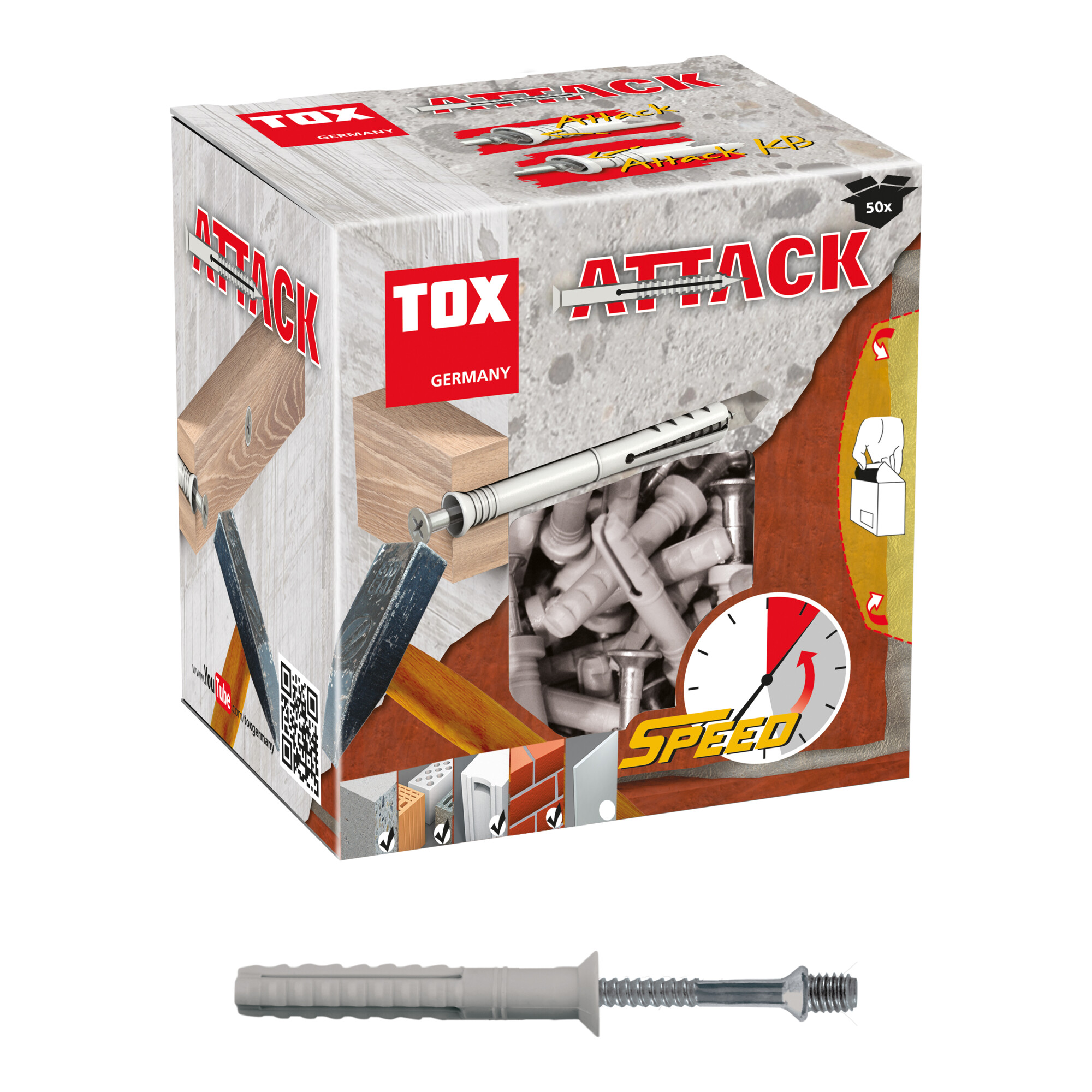 TOX Nageldübel Attack Plus 6x40 mm